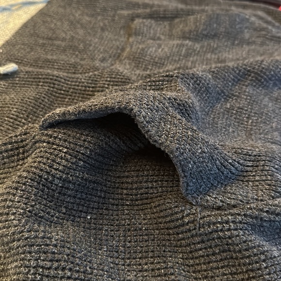 American eagle pullover hooded drawstring sweater size LT color blue grey - Picture 5 of 10